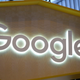 A Google logo at Paris-based gadget show Vivatech in June 2017.